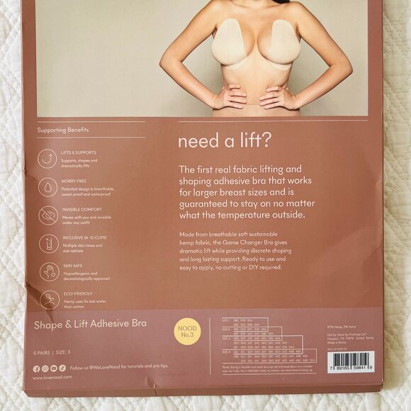 NOOD Game Changer Lift & Shape Bra Size 3 - Picture 4 of 6